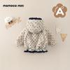 Зимняя куртка с капюшоном и аппликацией в виде мишки для детей MOMOCO