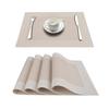 Topfinel Placemats, Stylish, Nordic Design, Available In 6 Colors, Waterproof, Stain-Resistant, Insulating, Non-Slip, Easy To Clean, PVC, Light Coffee