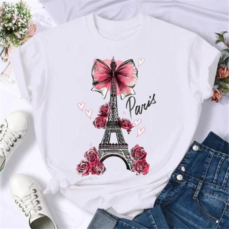 Fashion Musical Note Printed WoUnisex T Shirt Harajuku Short Sleeve Funny TShirt Cute Cartoon Top Tees Female Clothes