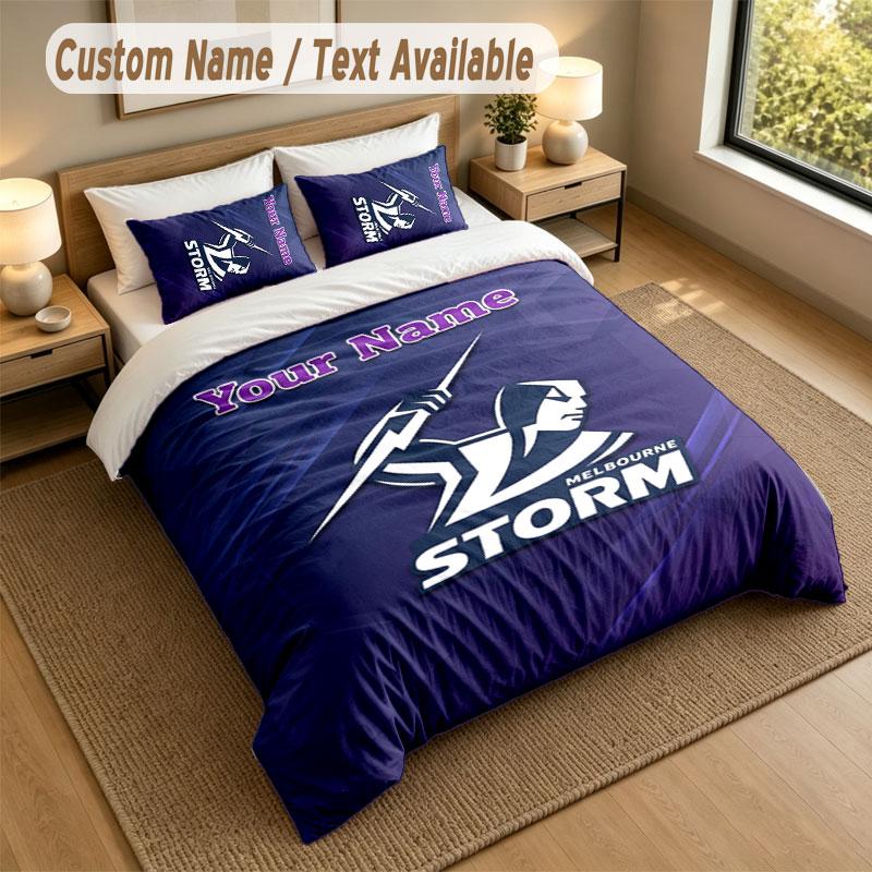 Комплект постельного белья 1 пододеяльник 2 наволочки Принт Melbourne Storm Мягкое постельное белье Декор спальни