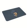 1pc Fox Tea Design Anti-slip Doormat, Polyester Rectangular Machine Washable Floor Mat for Living Room, Bedroom Decoration