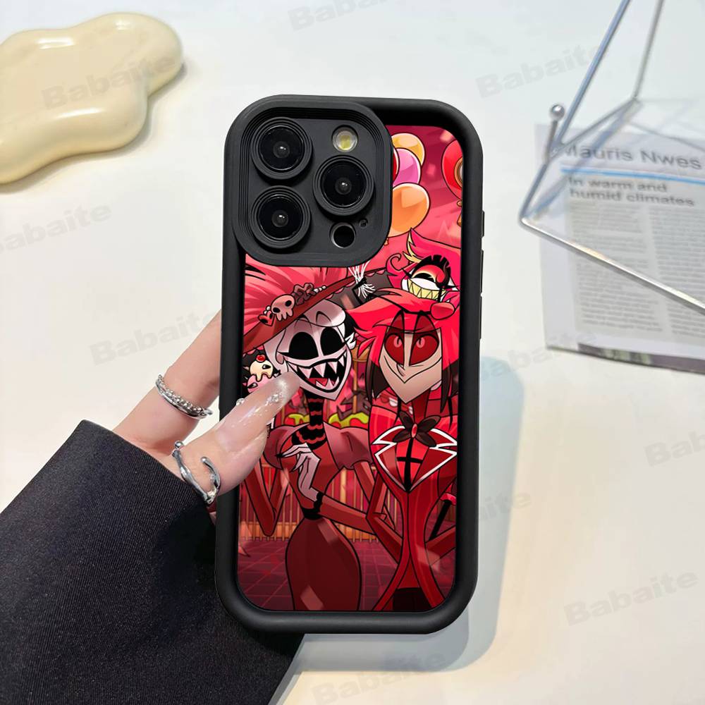 Чехол для телефона H-Hazbin H-Hotel Для iPhone 17 16 15 14 13 12 11 Pro Max 16E Plus INS Мягкий чехол
