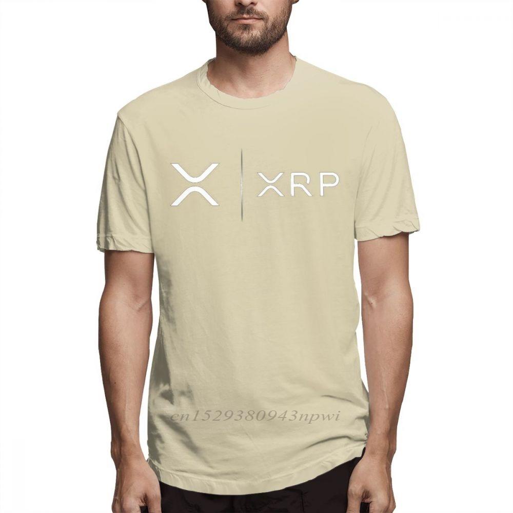 Side By Side Ripple Coin XRP T Shirt Unique Design T-Shirt Organic Cotton Faddish Homme High Street Tee Shirts shirt