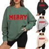 Woemn Sweatshirt O Neck Mid Length Loose Monogram Pattern Top Elastic Cuffs And Hem Hip Hop Style Commuting Sport Outdoor Pullover Top