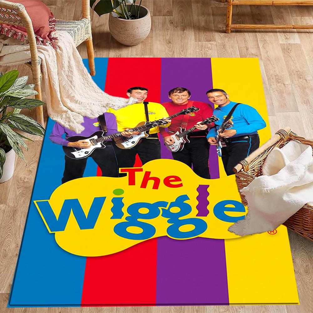 The Wiggles Band Performance Themed Anti-Slip Rugs - Polyester Home Decor, Suitable for Bedrooms, Living Rooms, Doorways, Studios, and Decorations