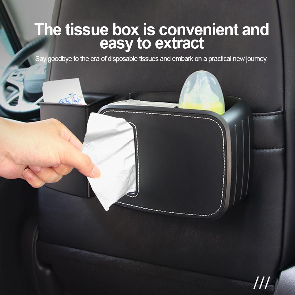 Car Seat Back Organizer Rear Row Storage Box With Hook Cup Holder Stuff Holder Stuff Trash Cans Interior Accessories Universal