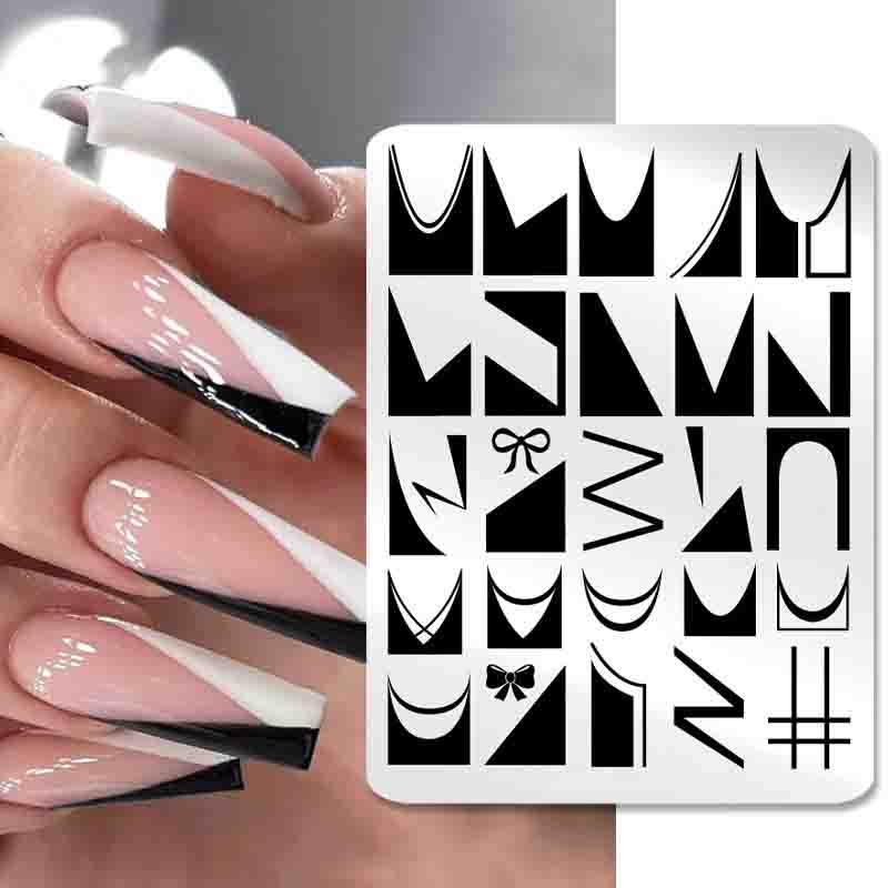 Штамповочные пластины для дизайна ногтей, листья, цветы, трафареты из нержавеющей стали, инструменты для штамповки изображений для ногтей, маникюрные инструменты