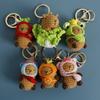 Wool Making Capybara Keychains Kapibala Crochet Keyrings Knitting Capybara Doll  Women Girls