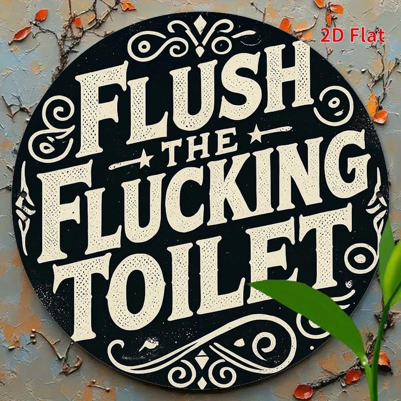 D Flat pc Flush Toilet Front Door Porch Living Room Bedroom Home Decor Rustic Wall Art DecorationPerfect for Room Decor