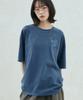 GAKKAI UNIONS Футболка с коротким рукавом Applique с пигментным принтом 'Crumble' Цвет: Dive Blue