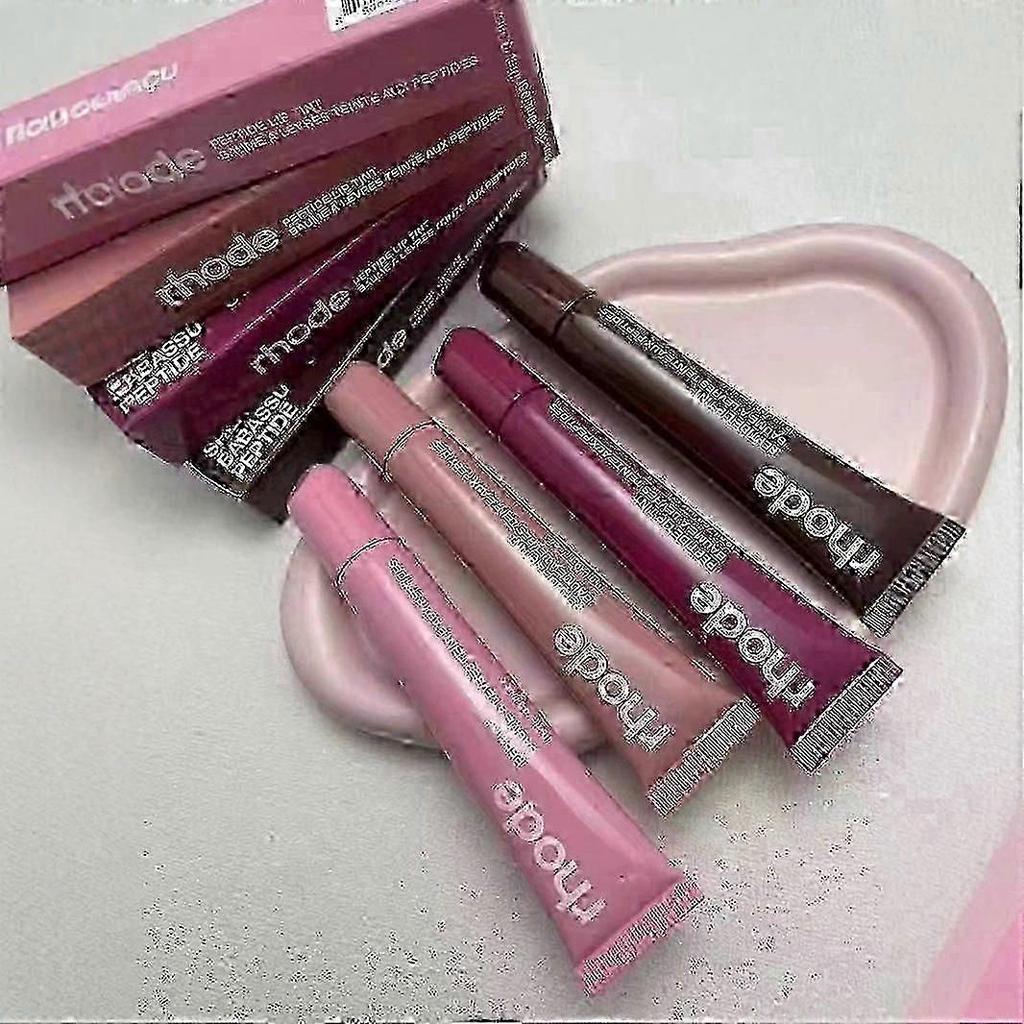 Rhode Hailey colored peptide lipstick, Ribbon lipstick