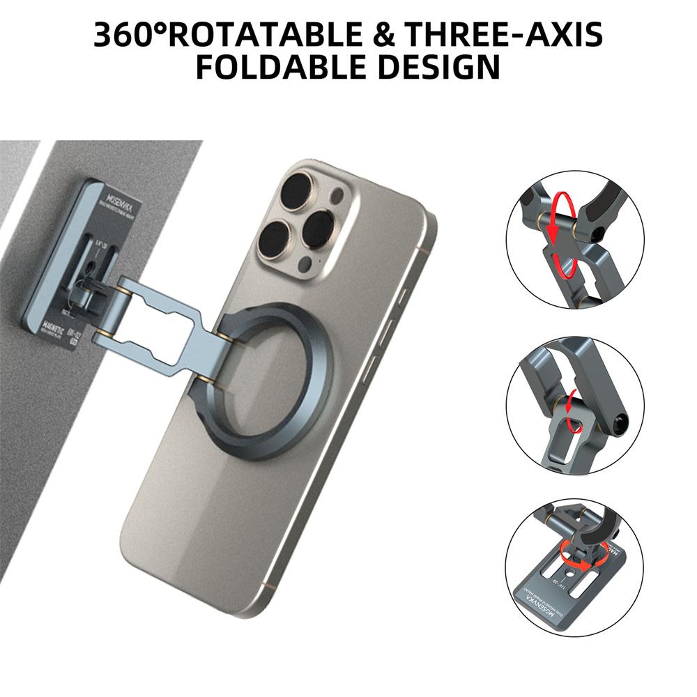 Dual Magnetic Phone Holder Desk Magnet Tripod Phone Mount 1/4'' ARCA-Swiss Gym Mount for for iPhone Android Car/Airplane Stand2