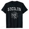 Sicilia Italy Sicily Sicilian Siciliano Italia Italian T-Shirt Printed On T Shirts Faddish Tops T Shirt Cotton Men Casual
