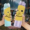 1PC Yellow Smiley Face 750ml sports water bottle leakproof straw lid outdoor office home