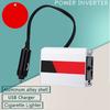 Автомобильный инвертор 200 Вт DC12V в AC220V 2 USB-порта 1 розетка переменного тока Быстрая зарядка Автомобильный инвертор