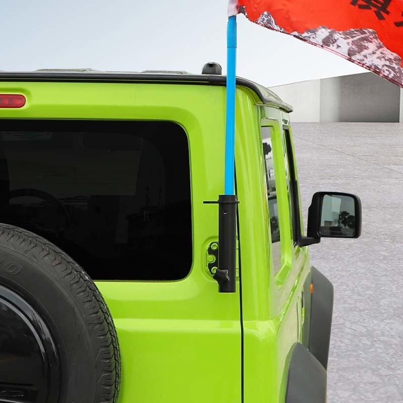 Metal Trunk Tailgate Antenna Mount Tailgate Flagpole Bracket Stand For Suzuki Jimny 2019 Up Exterior Accessories