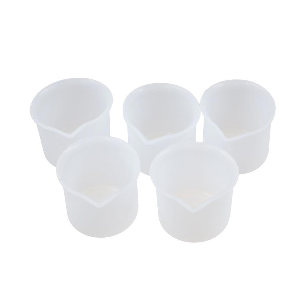 5PCS Reusable Epoxy Resin DIY Cups Mix Cup Graduated Cup DIY Silicone Measuring Cup Jewelry Making