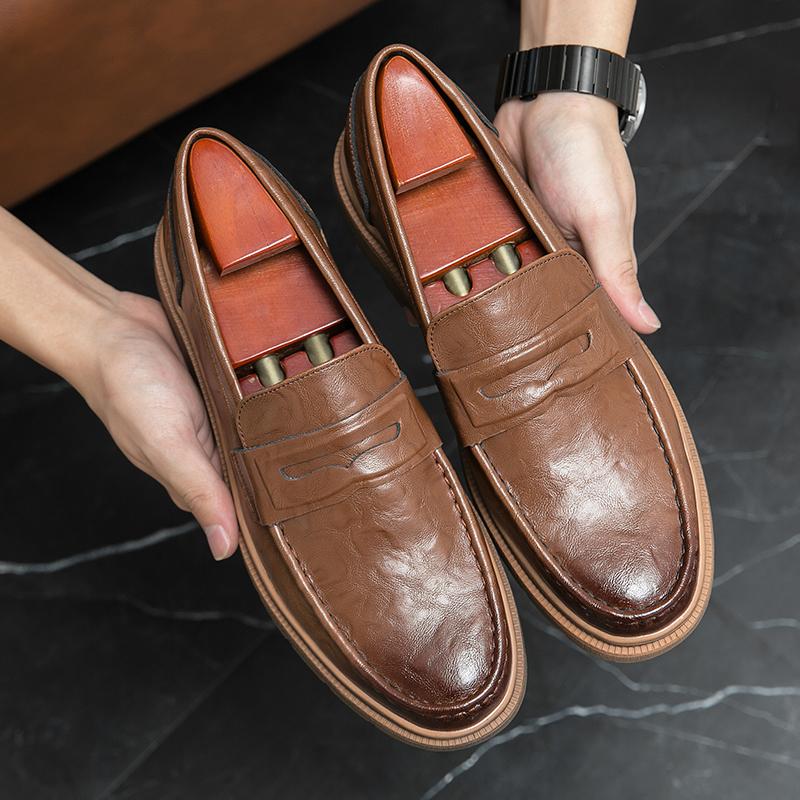 Обувь из натуральной кожи Мужские лоферы Slip on Деловые повседневные кожаные туфли Классические мягкие мокасины Hombre Дышащая мужская обувь Плоские туфли