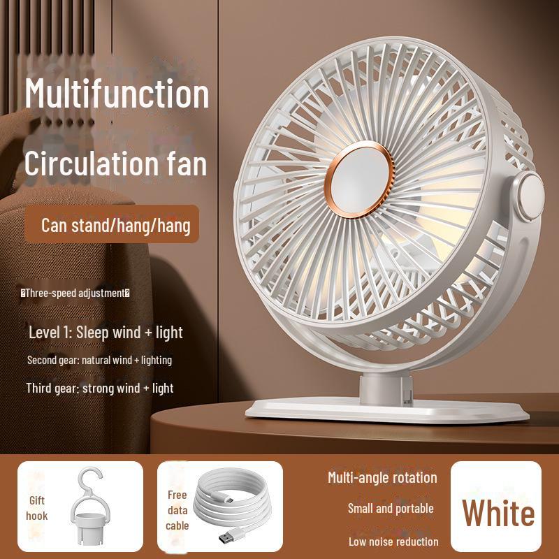 Портативный беспроводной USB-перезаряжаемый студенческий карманный/настольный вентилятор с зажимом