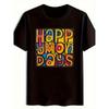 Мужская ретро-футболка Happy Mondays с графическим принтом - Смелый разноцветный дизайн с буквами в стиле 80-х, легкая, свободного кроя, с коротким рукавом и круглым вырезом, для музыки