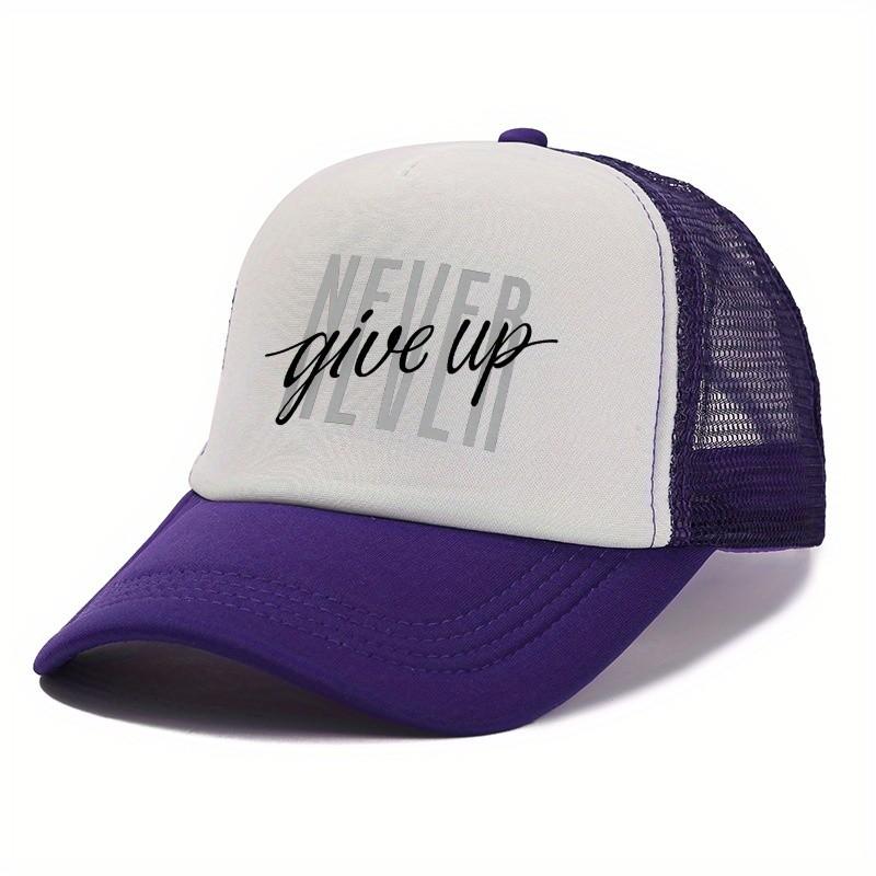 Никогда не сдавайся Принт Тракер Шляпа Полиэстер Регулируемая Snapback Бейсболка Повседневная Унисекс Подарок