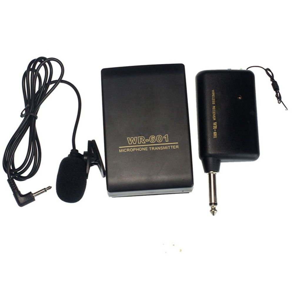 Portable Speech Speaker Clip Mic System Lavalier Lapel Wireless Microphone FM Transmitter Receiver