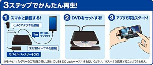 DVD-плеер Logitec для смартфонов и планшетов, USB 2.0, совместим с Android, черный, LDR-PMH8U2PBK