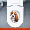3D Наклейка на стену с котом и собакой ПВХ Наклейки на сиденье унитаза Смешные наклейки на унитаз Украшение для дома