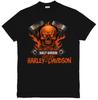 Унисекс футболка с графическим принтом в стиле Harley-Davidson, футболка с принтом 'Орел и Череп', размеры S-3XL
