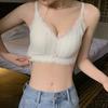 Plus Size Women's Seamless Push-Up Thin Bra Wire-Free Side Boob Control Lifting Tank Top Style Backless Lace Underwear