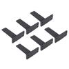 6 Pcs Shelf Bracket 6 Inch Black Matte Coating Heavy Duty Iron Wall Mounted Shelf Support Brackets F