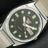 АВТОМАТИЧЕСКИЕ ВИНТАЖНЫЕ ВОССТАНОВЛЕННЫЕ МУЖСКИЕ ЧАСЫ SEIKO 5 ЯПОНИЯ ЧЕРНЫЙ ЦИФЕРБЛАТ a444471-1