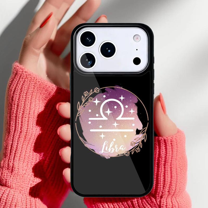 Чехол для телефона Zodiac Libra Balance для iPhone 17 Air 16e 15 14 13 Pro Max Задняя крышка для 12 11 Pro Coque