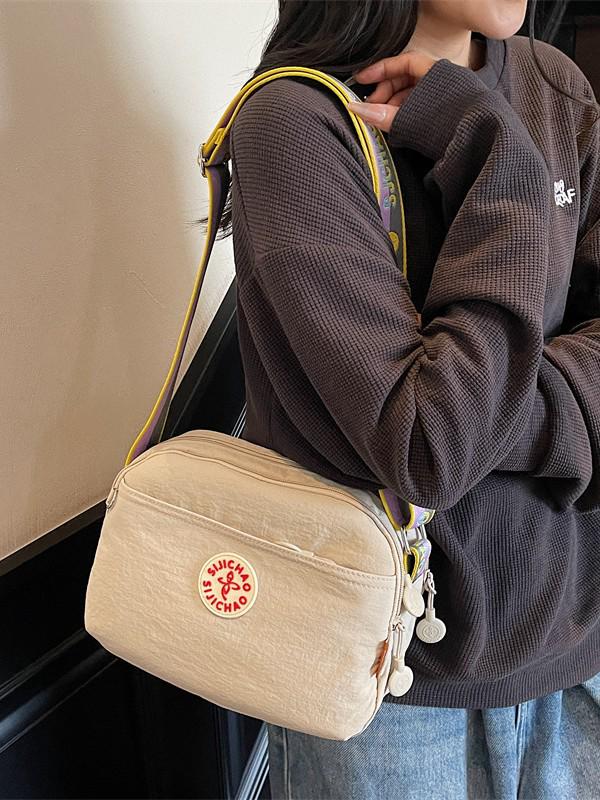 Cross-Border Minimalist Nylon Shoulder Bag: Large Capacity, Lightweight, Multi-Compartment, Wide Strap, Women's Travel Crossbody