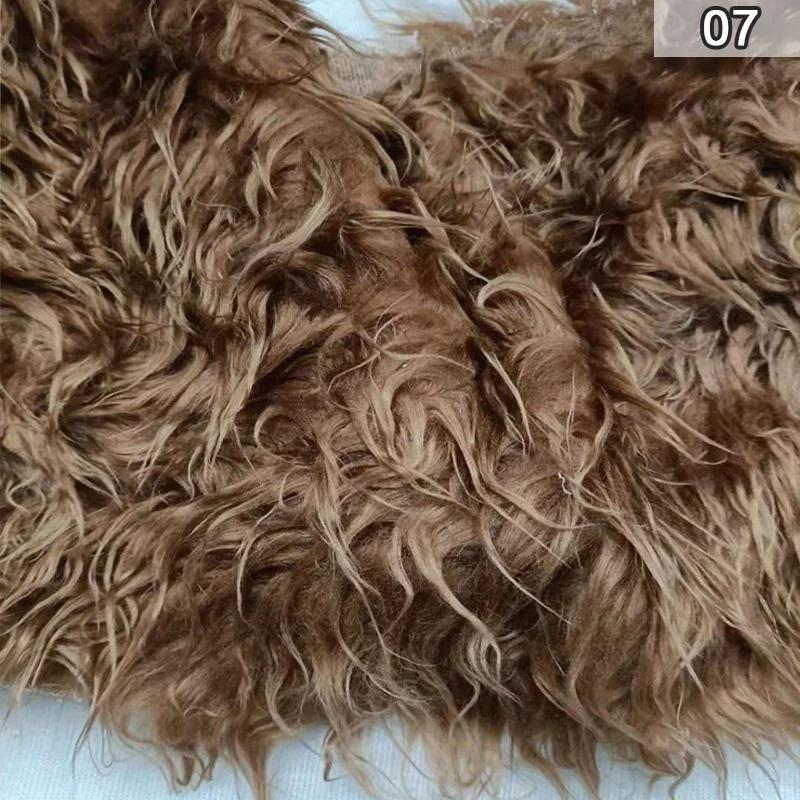 Искусственная мягкая плюшевая ткань, длинная искусственная меховая ткань для шитья одежды, украшений, фоновой ткани, ткани для косплея, куклы, игрушки, сделай сам, поделки