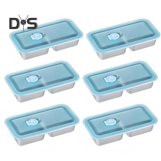 Ланч-бокс с двумя отделениями Контейнеры для закусок Многоразовые контейнеры для приправ с крышками для закусок Соусы Дипы Кемпинг Путешествия