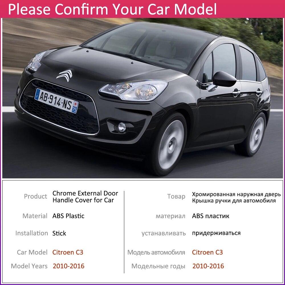 Для Citroen C3 Mk2 2010 ~ 2016 хромированная крышка дверной ручки автомобильные аксессуары набор накладок 2011 2012 2013 2014 2015 VT VTR +