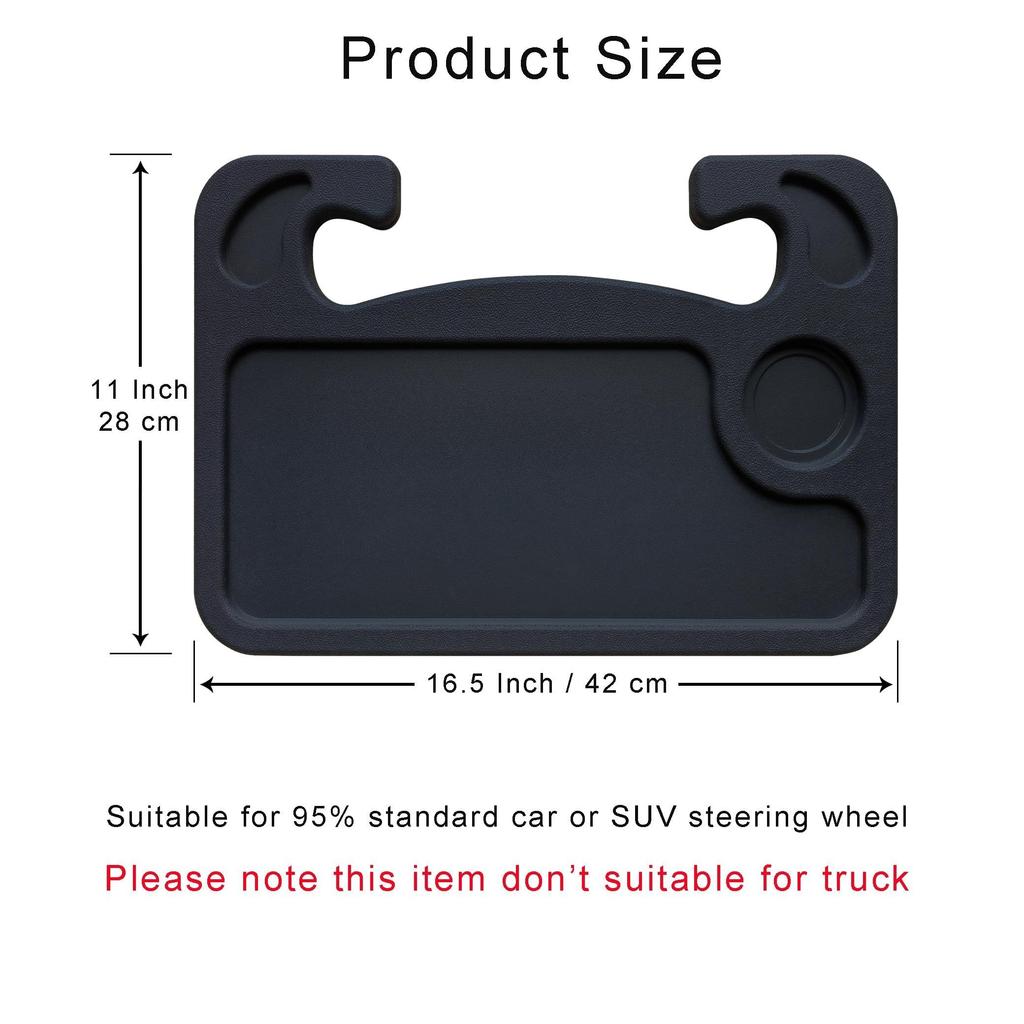 Поднос-столик для еды на руль автомобиля 3-в-1 с подставкой для напитков, многофункциональный столик для ноутбука для использования в салоне автомобиля, поднос-столик для автомобиля