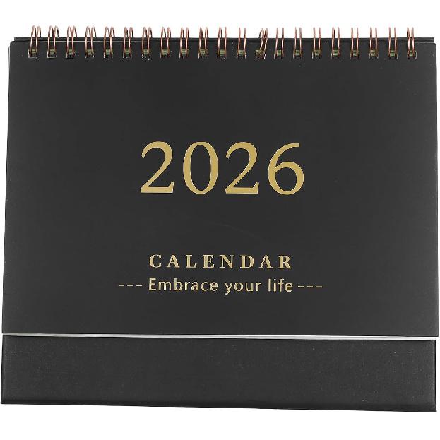 jojofuny Small Desk Calendar: 2025-2026 Desktop Standing Calendar Mini Monthly Planner July 2025 to December 2026 Tabletop for Office School