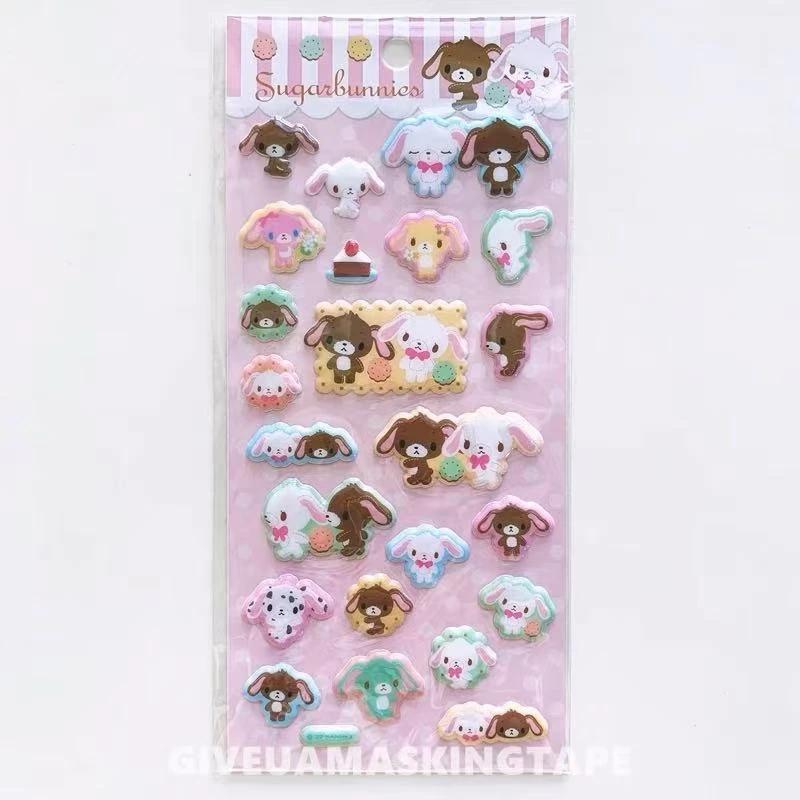 Новые Sanrio Usahana Sugarbunnies 3D Стикеры-пузыри Игрушка Декоративные наклейки для дневника девочки Чехол для телефона DIY Украшение для камеры Игрушка Подарок