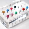 F136 Titanium Alloy Opal Tongue Piercing Jewelry with Internal Thread Anodized Finish