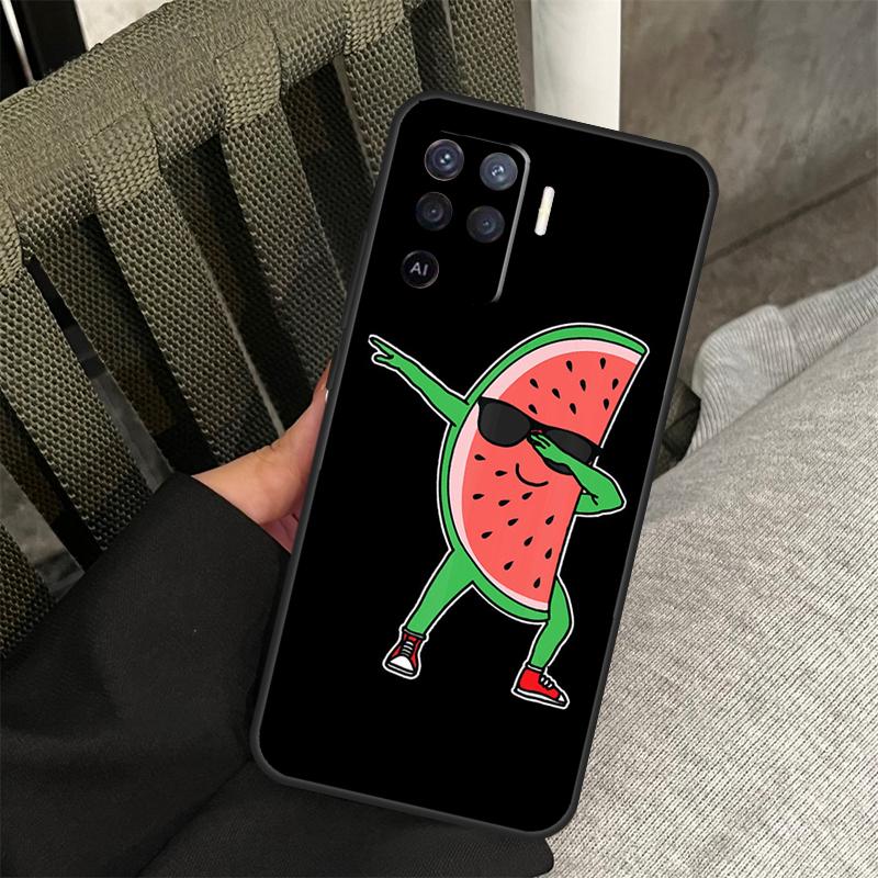 Cute Summer Fruit Watermelon Case For Oppo A80 A60 A40 A94 A54 A98 A78 A18 A38 A58 A16 A76 A96 A17 A77 A74 A57S A15 Cover