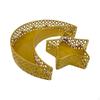 Moon and Star Tray, Metal Serving Dishes, Ramadan Decoration Rings Dish for Kitchen Party