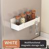 Wall Mounted Magnetic Spice Rack Large Capacity Kitchen Storage Shelves  for Washing Machine