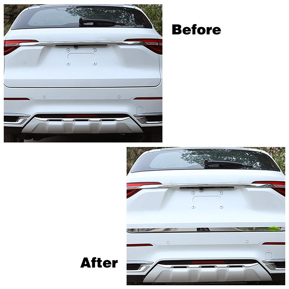 Для Haval F7 F7X 2018-задняя отделка двери багажника, внешние молдинги, аксессуары из нержавеющей стали, задняя дверь