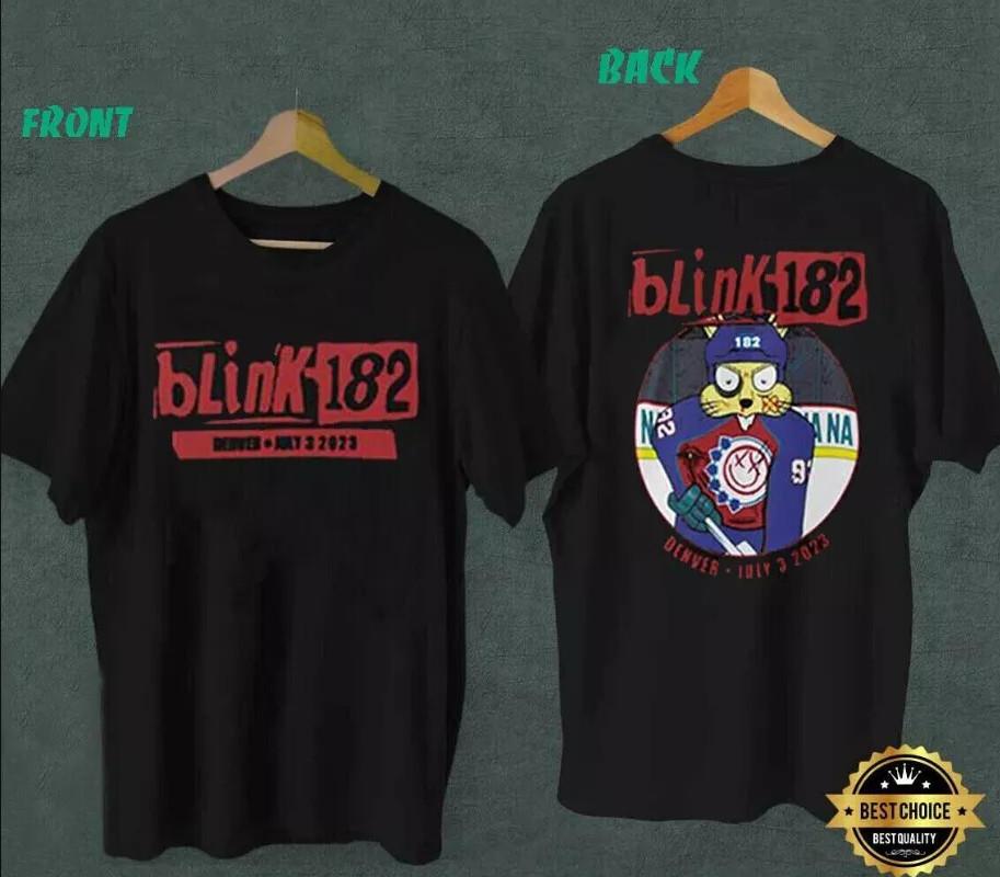 Blink182 Денвер 3 июля 2023 года Тур по Колорадо Футболка размер S5XL Унисекс Футболка