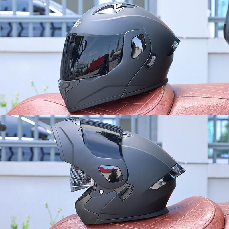 ORZ-103-DOT Сертифицированный ABS Шлем-трансформер с двойным визором Модульный Интеграл для Мужчин Мотоциклетный Шлем Casco с Солнцезащитным Козырьком