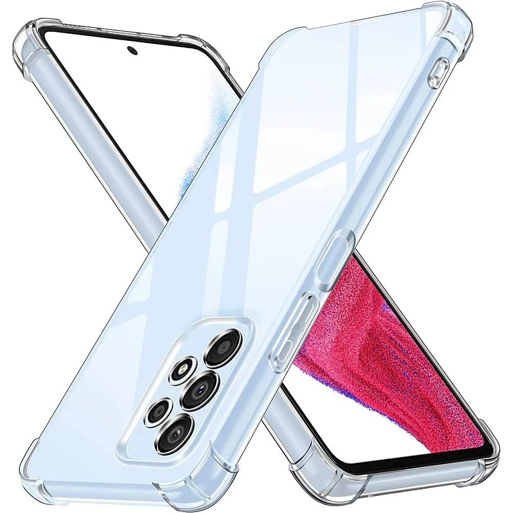Прочный чехол-бампер прозрачный для Samsung Galaxy A52 A72 A13 A23 A33 A53 A73 A04 A04S A14 A24 A34 A54 A22 A32 5G M14 M54 Чехол Fundas