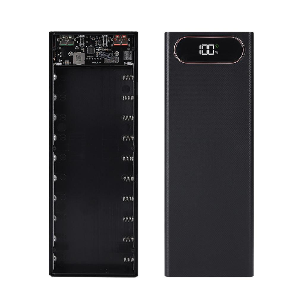 Съемный USB 10*18650 Power Bank чехол 22.5W 15W мобильный телефон быстрое зарядное устройство хранение DIY 18650 держатель аккумулятора зарядное устройство коробка