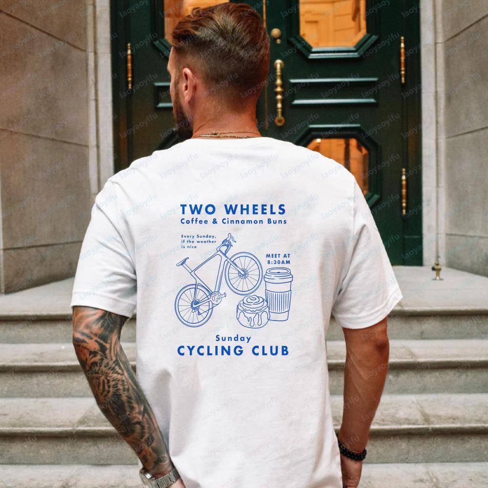 Sunday Cycling Club Tee Organic Cotton Unisex Road Bike Graphic TShirt Oversized T Shirt Graphic T Shirts High Quality Cotton